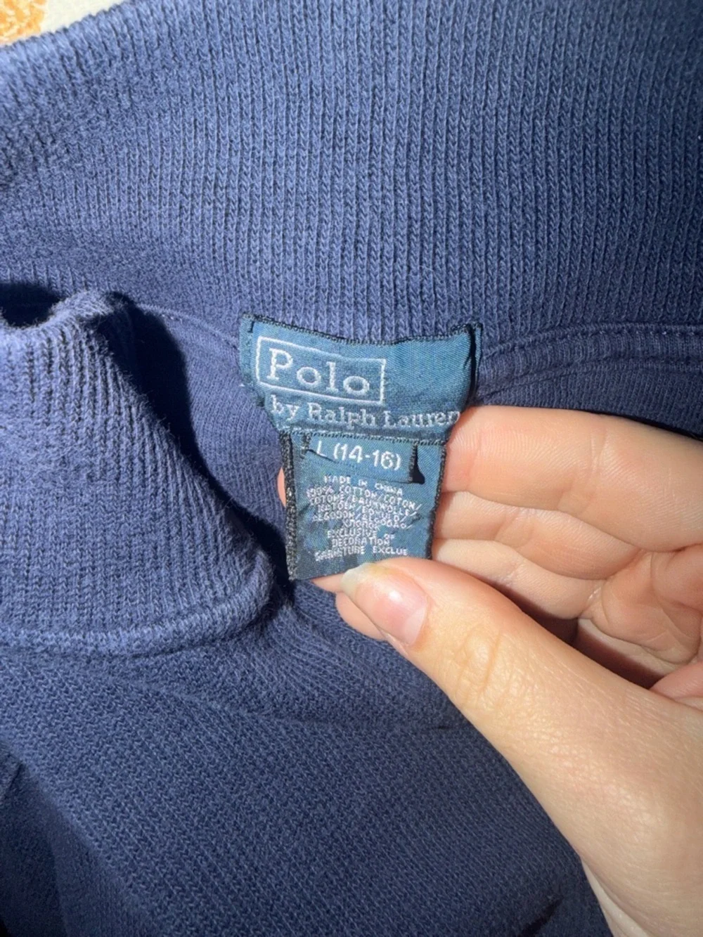 Vintage Polo by Ralph Lauren Navy Half-Zip Pullover with Red Pony